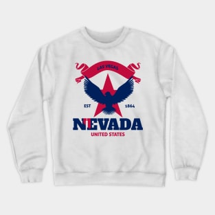 USA Eagle NEVADA Celebration Day, Happy NEVADA State Day Nevada Happy Celebration Day Crewneck Sweatshirt